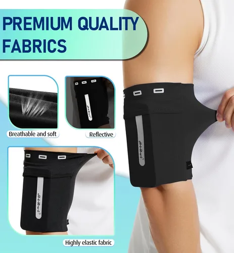 Miniatura 4 de HiRui Brazalete para Correr Manga Universal Brazalete Deportivo para Brazo Soporte para Teléfono Celular Brazalete para Ejercicio y Entrenamiento