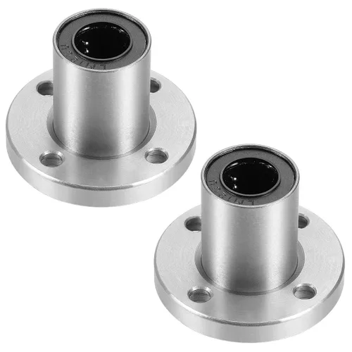 Miniatura 6 de uxcell Rodamientos lineales de brida redonda LM25UU, diámetro de diámetro de 0.984 in, diámetro exterior de 1.575 in, longitud de 2.323 in, 2