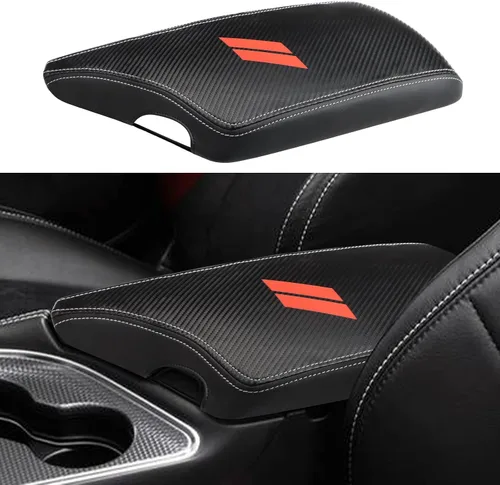 Miniatura 8 de INTGET Funda de Reposabrazos de Consola Central de Coche para Accesorios Dodge Challenger 2023 2022 2021 2020 2019 2018 2017 2016 2015 Funda