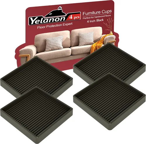 Miniatura 8 de Posavasos para muebles - 8 piezas, vasos de ruedas de muebles redondos de 2" - Almohadillas antideslizantes para suelos de madera dura, pinzas