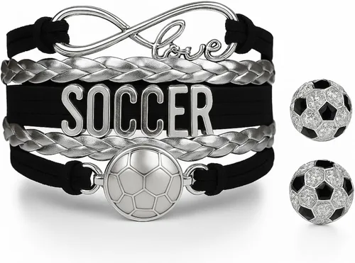 Miniatura 30 de Sportybella - Pulsera de fútbol ajustable, regalo para jugadores