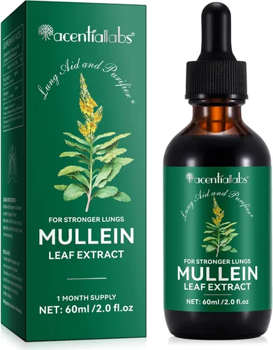 Gotas de gordolobo para pulmones, extracto natural de hoja de gordolobo, gotas de gordolobo y clorofila para los pulmones, suplemento de apoyo para