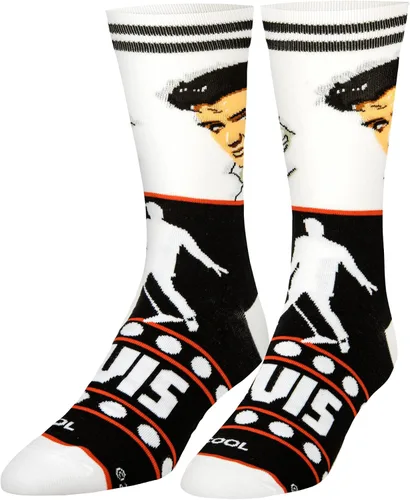 Odd Sox, Elvis Presley, The King of Rock N Roll - Calcetines para hombre, divertidos regalos de coleccionista, Negro -