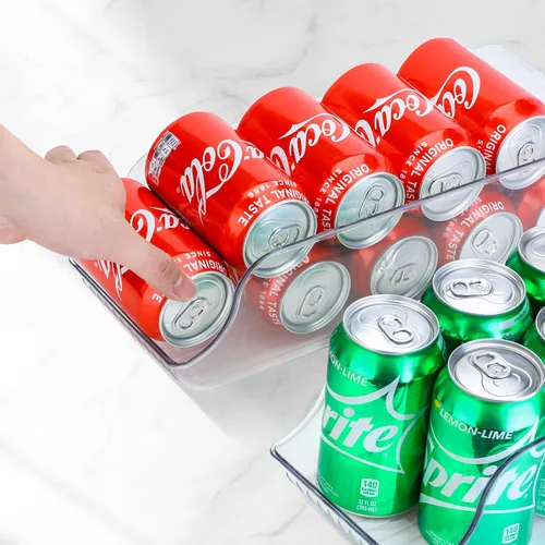 Miniatura 4 de Puricon Paquete de 2 dispensadores de bebidas estándar para refrigerador, contenedor de plástico para refrescos, contenedor de almacenamiento