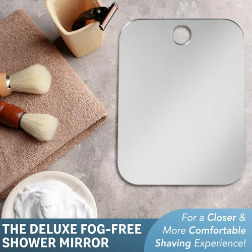 Miniatura 4 de Shave Well - Espejo de ducha con gancho adhesivo antivaho y espejo de ducha de succión de pared de viaje para hombres y mujeres, portátil, de mano