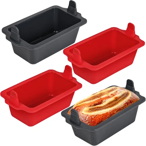 Miniatura 10 de Webake Molde para pasteles de 5 pulgadas para hornear moldes redondos antiadherentes, LFGB Platinum Silicon Air Freidora de aire Juego de 4