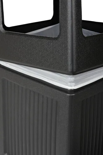 Miniatura 4 de Safco Canmeleon - Bote de basura comercial, 38 galones, para uso en interiores y exteriores, duradero y resistente a la intemperie, color negro