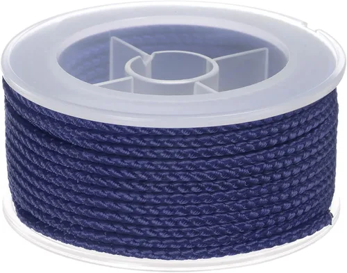Miniatura 63 de HARFINGTON Cordón de hilo de nailon para cuentas de 0.063 in, cuerda de nailon trenzado extrafuerte para manualidades, pulseras, joyería, Negro