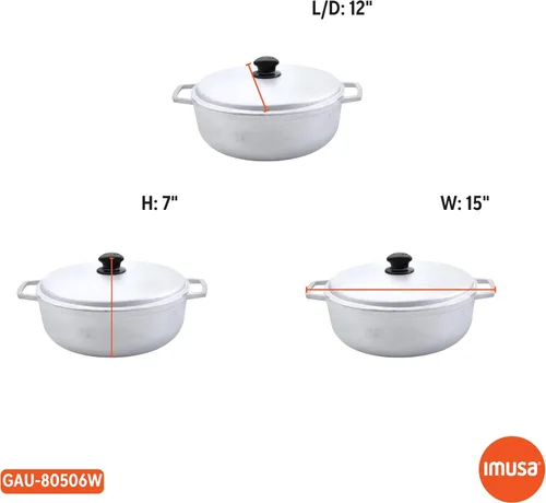Miniatura 2 de IMUSA USA GAU-80560 - Mini caldero colombiano tradicional (horno holandés) para cocinar y servir, con capacidad para 0.7 qt.