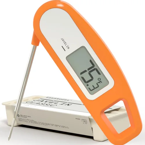Lavatools Javelin® Termómetro digital ultrarrápido de 3 segundos para carne de lectura instantánea para parrilla y cocina, sonda de 2.75 pulgadas,
