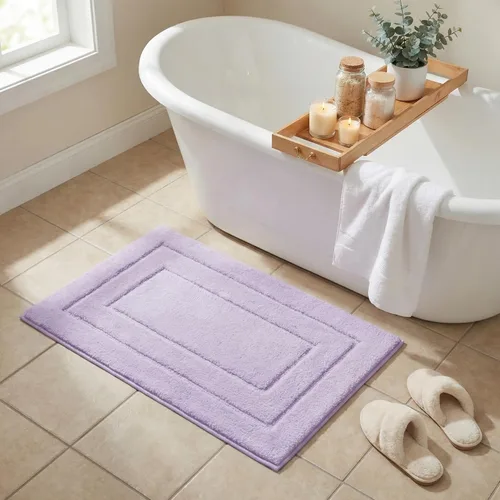 Miniatura 36 de GRANNY SAYS Alfombras de baño antideslizantes, lavables, extra suaves y absorbentes de agua para baño, alfombra de baño peluda de felpa, alfombra