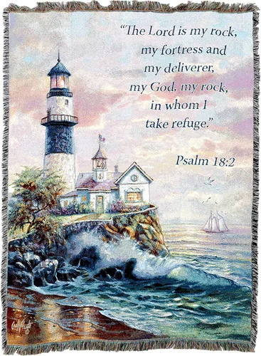 Miniatura 26 de Pure Country Weavers Great is Thy Faithfulness Blanket - Escrituras - Lamentaciones 3:23 - Tapiz cuadrado para regalo de regazo tejido de algodón