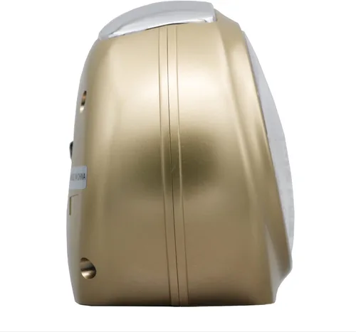 Miniatura 5 de Seiko QHE193GLH Reloj despertador ovalado sin tictac para dormitorio, dorado, 3.5 x 4.5 pulgadas Dorado metálico