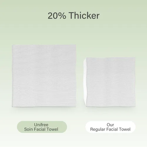 Miniatura 8 de Unifree Toallas faciales I Towel I Dry Wipes I Makeup Remover I Clean Facial Pañuelos en caja, tamaño grande 11.8 x 9.8 pulgadas, 50 unidades por