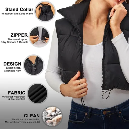 Miniatura 2 de Chaleco térmico para mujer, chaleco ligero de invierno sin mangas para mujer, chaleco de calefacción, 5 piezas de chaleco de calefacción, 3
