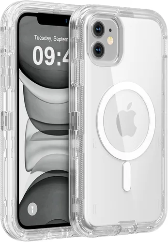 Miniatura 27 de Follaroma para iPhone 17 Pro Max, Funda Compatible con MagSafe, Funda Magnética Transparente de Doble Capa, Funda Resistente Anti-Caída y a Prueba