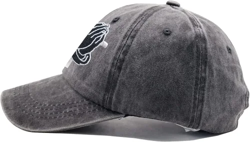 Miniatura 3 de Jesús Praying Hands Cross - Gorro de béisbol para hombres y mujeres, ajustable bordado