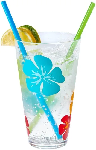 Miniatura 4 de Pajitas de plástico para beber, 250 popotes desechables sin BPA, multicolor, surtido - DuraHome (paquete de 250)