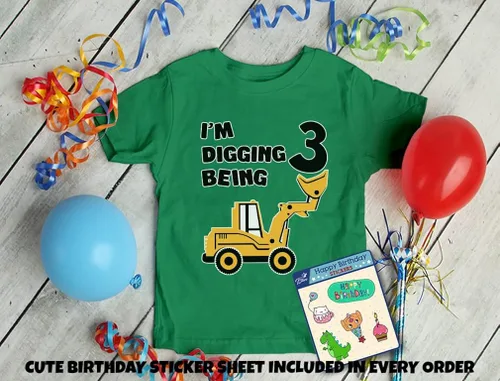 Miniatura 4 de Tstars Camisa de tercer cumpleaños para niños pequeños de 3 años de edad fiesta de construcción