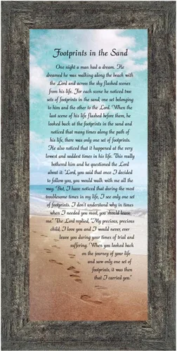 Miniatura 2 de Huellas en la arena inspirador arte de pared, decoración de playa, regalos cristianos para mujeres y hombres, decoración de pared cristiana, Get