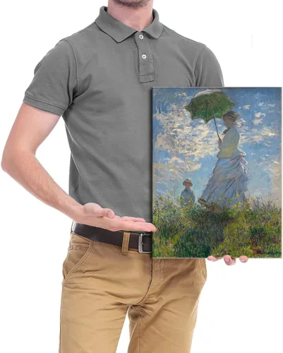 Miniatura 7 de Wieco Art Mujer con un parasol Madame Monet y su hijo Impresiones en lienzo Arte de pared de Claude Monet famosas pinturas al óleo clásicas