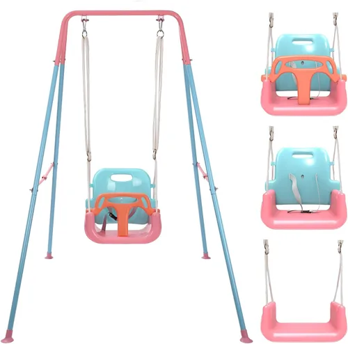 TALECO Gear - Juego de columpios 3 en 1 para patio trasero, columpio de bebé para exteriores/interiores, juego de columpios para niños de 6 meses en