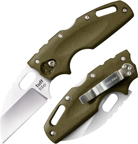 Miniatura 9 de Cold Steel Tuff Lite 2.5" Cuchillo de bolsillo plegable con hoja de 3.5" de AUS8A de pata de cabra ultra afilada y asa Griv-Ex