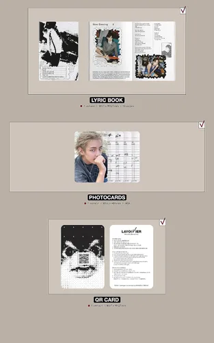 Miniatura 8 de BTS V Layover 1st Solo Album Out box+Contents+Photobook+Lyric book+Photocard+etc+Tracking Sealed BANGTAN Full SET