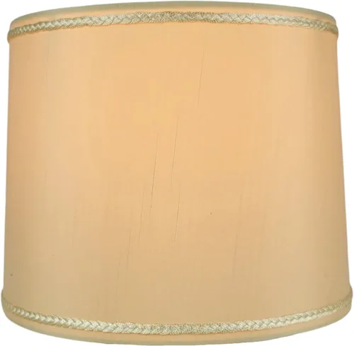 Miniatura 4 de Royal Designs, Inc. HB-641UT-9BG Pantalla de lámpara de tambor poco profundo con tapiz, Uno Fitter, 8 x 9 x 7, beige