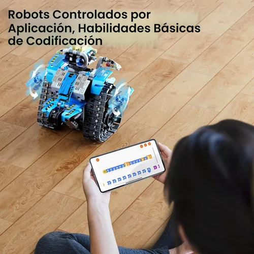Miniatura 4 de Sillbird Kit de construcción de robot con control remoto, regalos STEM para niños de 8 a 12 años, juguetes robóticos de codificación para cumpleaños