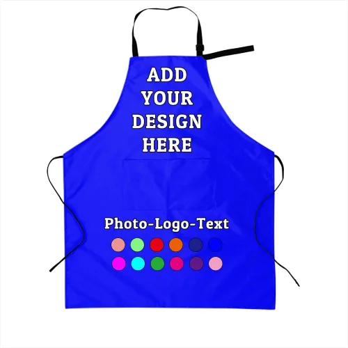 Delantal personalizado para adultos, delantales personalizados con bolsillos, añade tu logotipo y foto, delantal impermeable ajustable personalizado