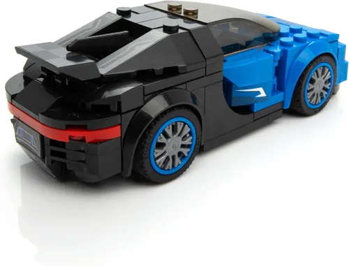 Miniatura 4 de Conjunto de bloques de construcción de coche de carreras Bugatti de Block Builder (237 piezas). Bloques de construcción de coches de carreras