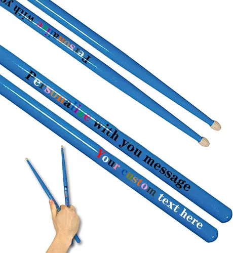 Miniatura 7 de Baquetas personalizadas de tamaño 5A con grabado láser en madera, regalo personalizado para músicos, bateristas, banda - Instrumentos musicales