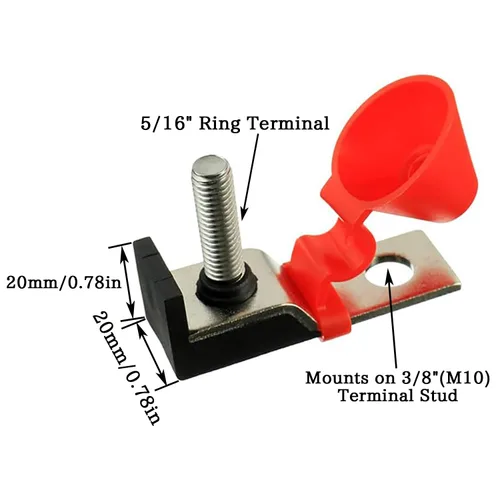 Miniatura 4 de BOJACK Bloque de Fusibles Terminal MRBF 250 AMP Calificado para Uso Marino Fusible de Batería 58V DC Máx. Resistente al Agua IP66 Portafusible 250A