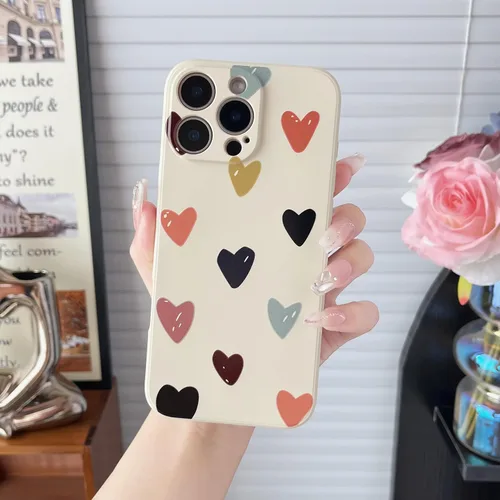 Miniatura 16 de Funda protectora para iPhone 12 para mujeres y niñas, diseño lindo de silicona suave, protección de cámara con forma de corazón, para iPhone 12