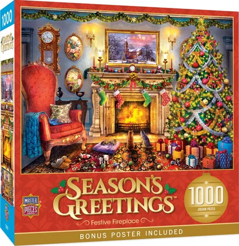 Miniatura 27 de MasterPieces Rompecabezas de Navidad de 1000 piezas, vacaciones victorianas, 19.25 x 26.75 pulgadas