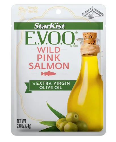 Miniatura 4 de StarKist E.V.O.O. Salmón rosa capturado en la naturaleza, 2.6 onzas, paquete de 12