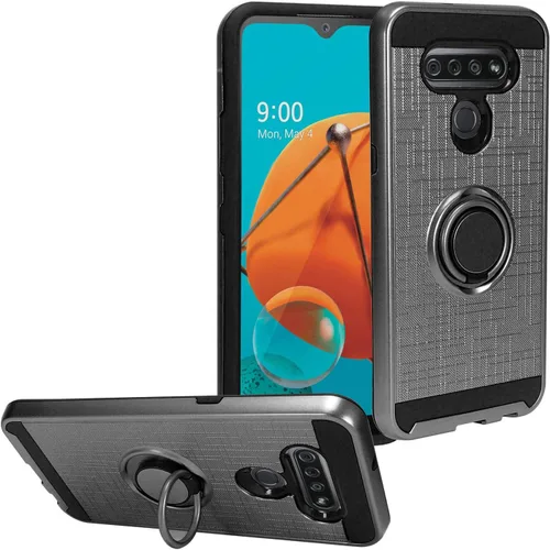 Miniatura 18 de Para LG K51, LG Reflect (LM-K500) - Funda híbrida con soporte de anillo - RS2 Negro