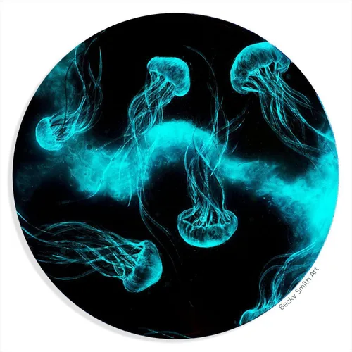 Miniatura 5 de SpaceBeams Aquaris - Pintura que brilla en la oscuridad (0.68 onzas líquidas) Bright Aqua Glow (azul claro/turquesa), no tóxica, a base de agua