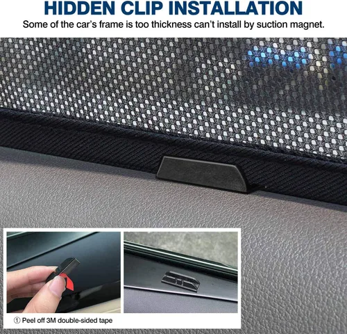 Miniatura 7 de Cartist Parasoles para ventana lateral de automóvil para Nissan Rogue 2014-2020 (no para Nissan Rogue Sport), parasoles para ventana, cubiertas