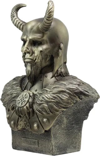 Miniatura 3 de Ebros Shapeshifter Half God and Half Jotunn Loki Busto Estatua 10.25 pulgadas de alto nórdico vikingo dios del trickster príncipe Asgard figura