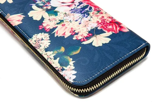 Miniatura 61 de Cartera de mano para mujer, estilo bohemio, con RFID, elegante, espaciosa con correa para viajes, capacidad para tarjetas, teléfono, dinero