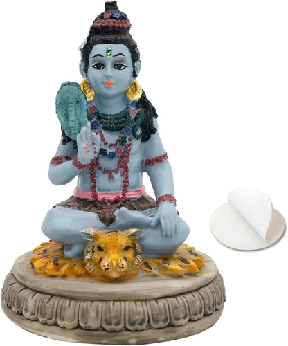 alikiki Estatua hindú de Dios Señor Shiva – 3.8 pulgadas de alto, ídolo indio Shiva para decoración de tablero de automóvil, artículo de Diwali