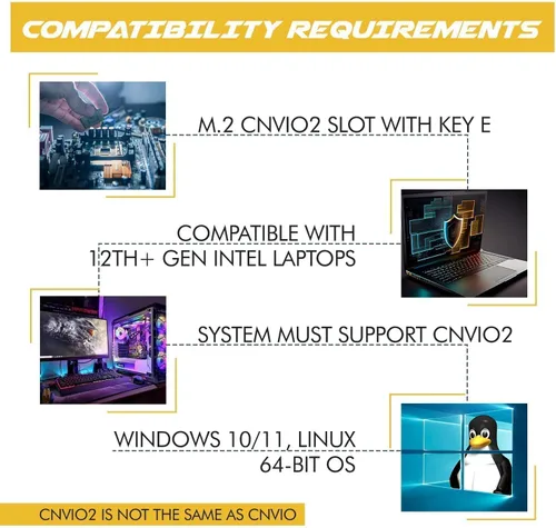 Miniatura 4 de Serie Killer para Intel AX1690i WiFi 6E Adaptador de juegos Actualización de AX411 Tarjeta WiFi CNVio2 M.2 WiFi de alta velocidad de 3.0 Gbps