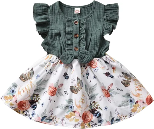 Vestido de verano para niñas pequeñas, sin mangas, color liso, lino, algodón, vestido de verano, camisetas sin mangas, ropa minimalista para bebé,