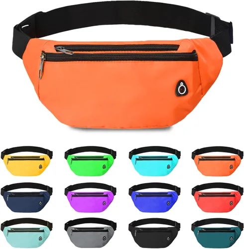 Miniatura 30 de Riñonera cruzada para mujeres y hombres, riñonera deportiva resistente al agua, bolsa de cinturón para viajes, senderismo, correr