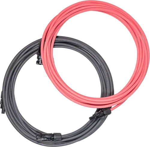 Miniatura 10 de Cables de extensión solar de 10 AWG de 35 pies con conectores macho y hembra, 2000 V, resistente a la intemperie, certificación UL, cumple con RoHS