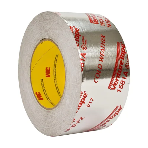 Cinta de lámina de aluminio 3M Venture Tape UL181A-P 1581A, sellado de conductos rígidos y flexibles, duradera, adherencia en clima frío, 3.89