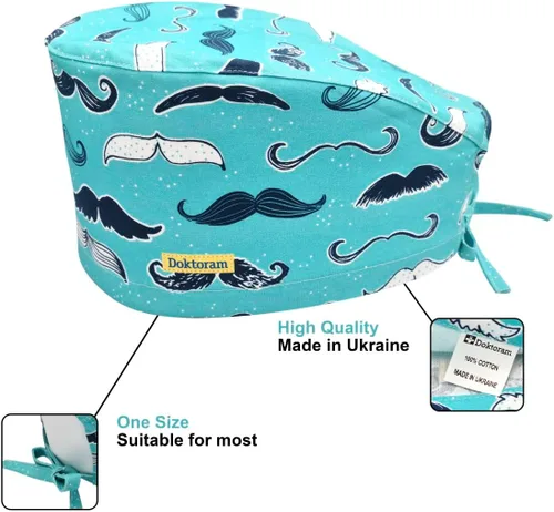 Miniatura 37 de Print Scrub Caps - Sombrero perfecto para enfermeras, médicos y EMTs..