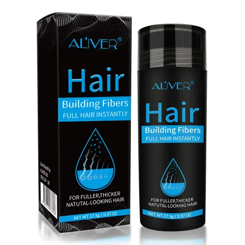 ELAIMEI Fibras de cabello negro para cabello fino, fórmula natural, polvo sin perfume, negro, unisex, adultos, hombres y mujeres